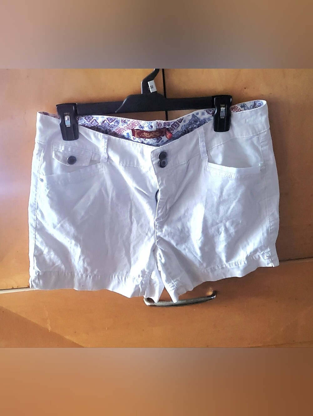 White Cotton Shorts